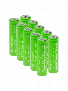 Аккумулятор мизинчиковый AAА R3, 300мАч, 1.2V выпуклый пин, 10шт Орбита